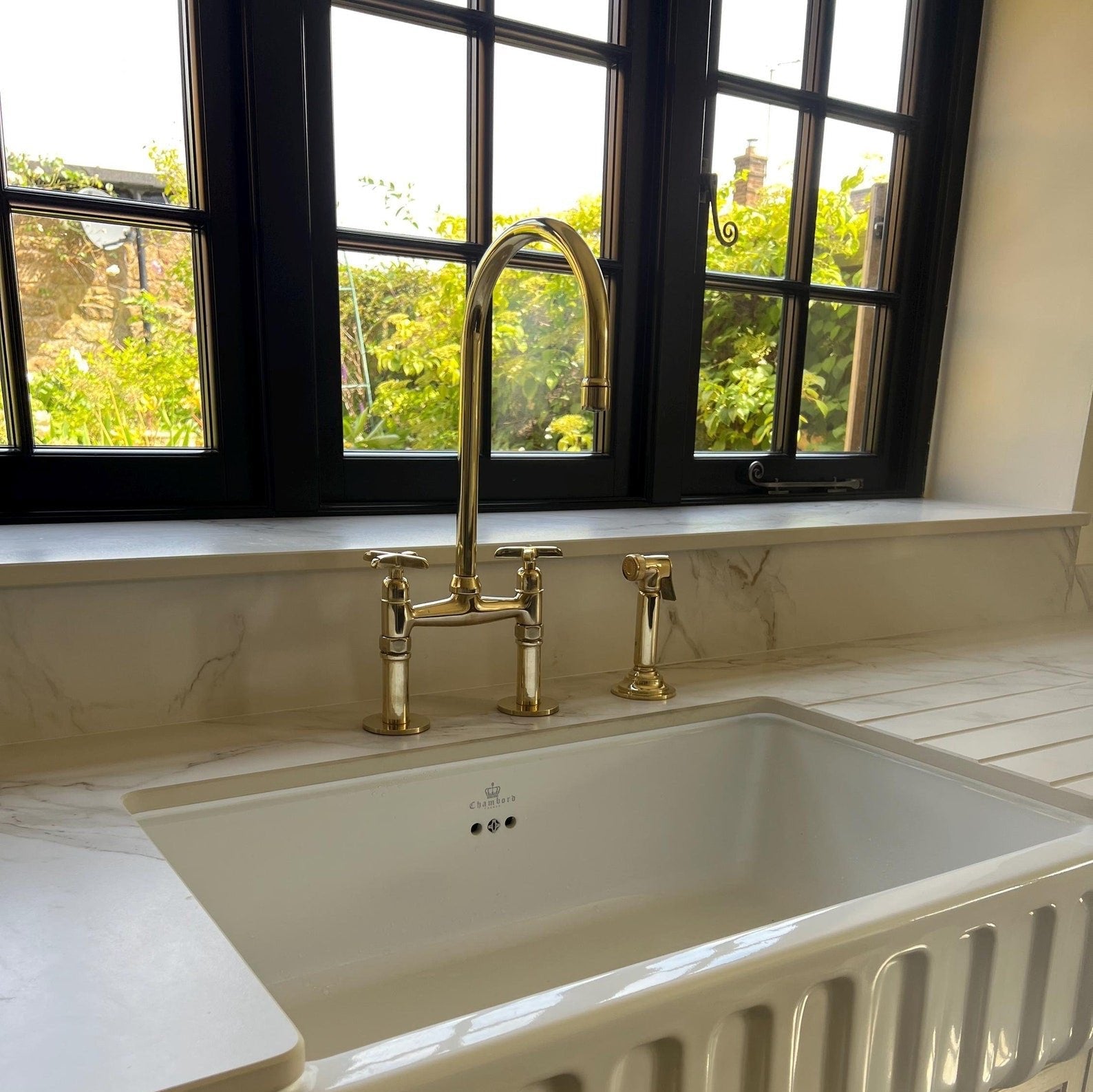 6" Unlacquered Brass Kitchen Faucet - Brasspure