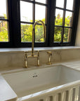 6" Unlacquered Brass Kitchen Faucet - Brasspure