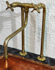 Antique Brass Kitchen Faucet With Long Legs - Brasspure