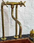 Antique Brass Kitchen Faucet With Long Legs - Brasspure