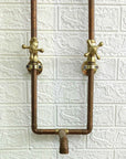 Antique Copper Wall Mount Faucet Sink - Brasspure