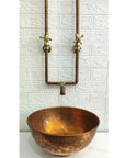 Antique Copper Wall Mount Faucet Sink - Brasspure
