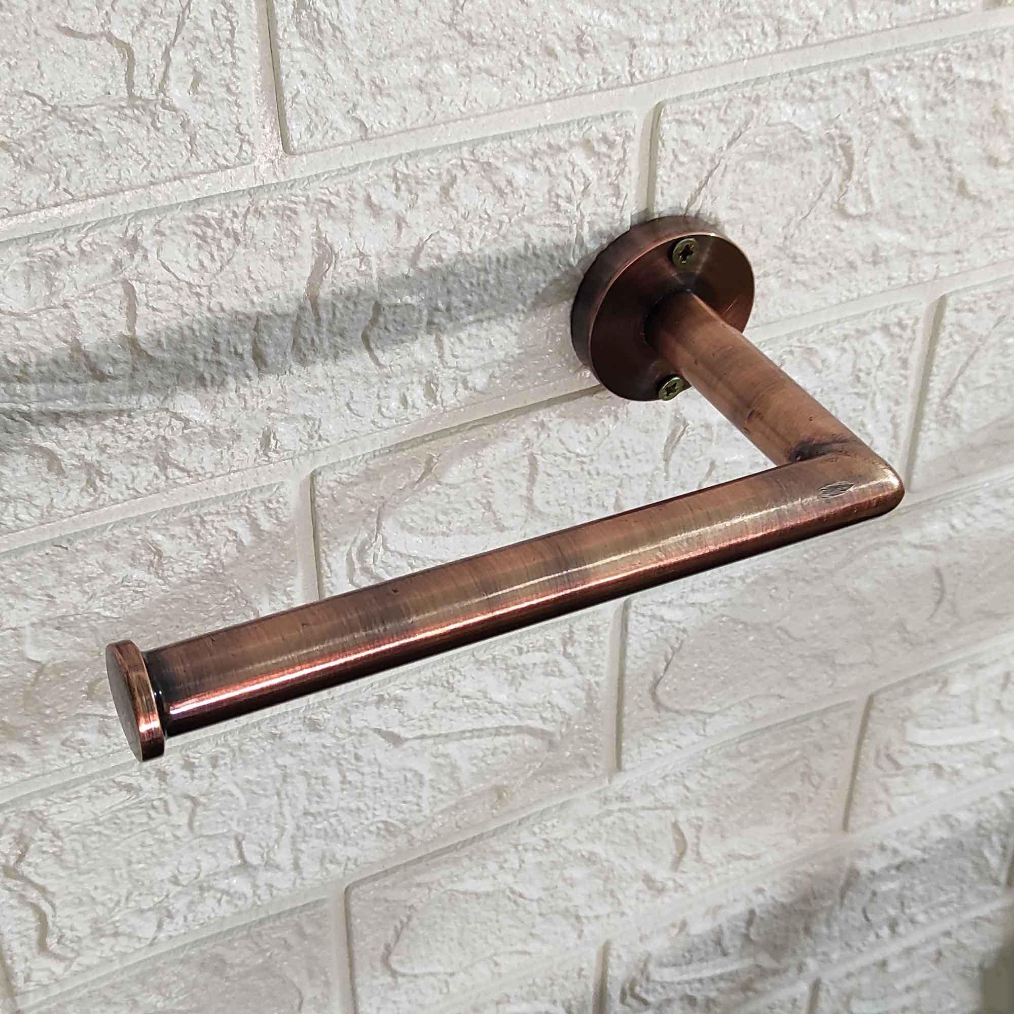 Bathroom Toilet Paper Holder Brushed Copper - Brasspure