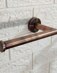 Bathroom Toilet Paper Holder Brushed Copper - Brasspure