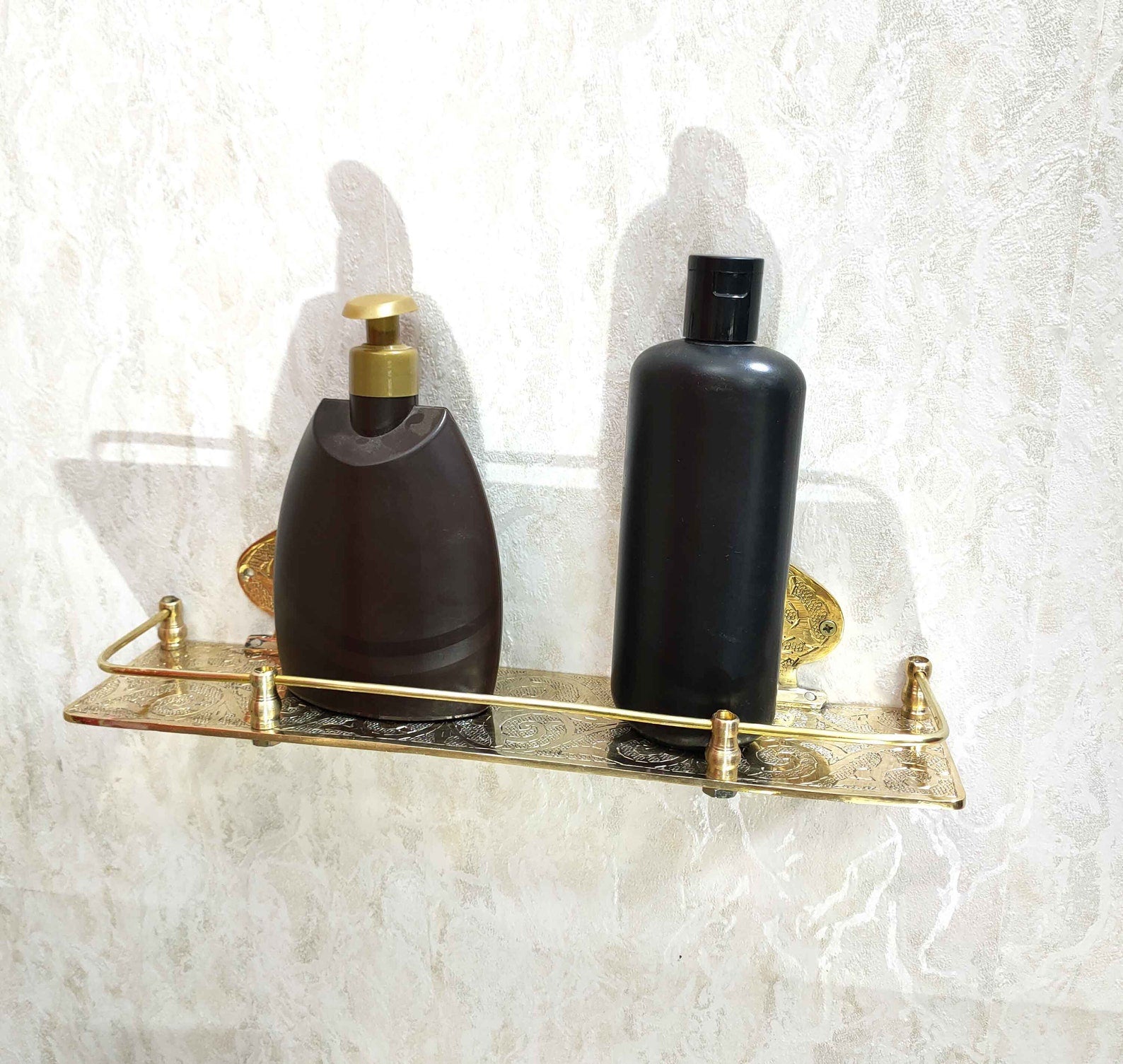 Brass Bathroom Shelf - Brasspure