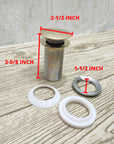 Brass Drain Push Up Sink Drain - Brasspure