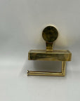 Brass Toilet Paper Holder With Shelf - Brasspure