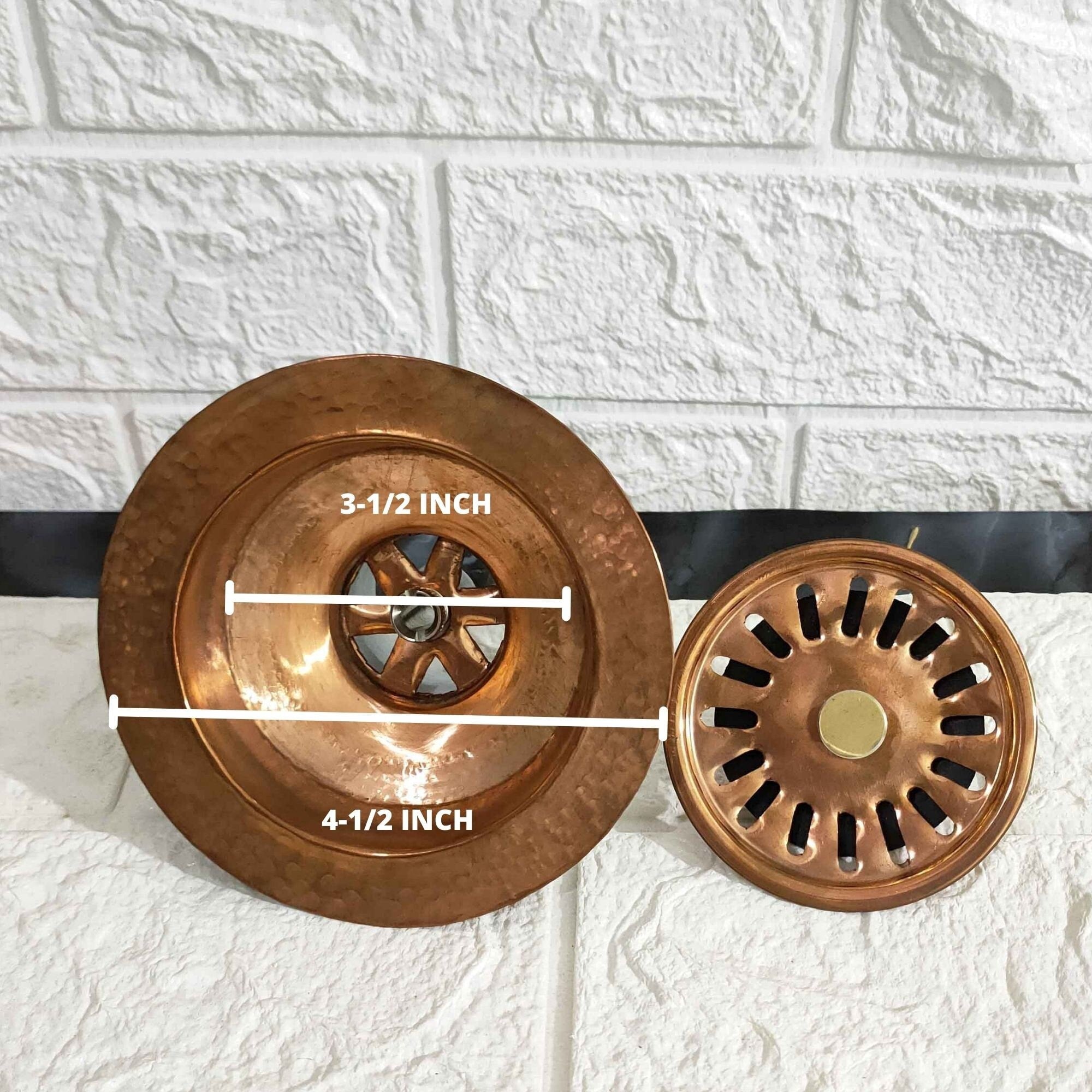 Copper Kitchen Sink Drainer - Brasspure