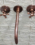 Engraved Copper Wall Mounted Faucet - Brasspure
