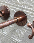 Engraved Copper Wall Mounted Faucet - Brasspure