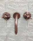 Engraved Copper Wall Mounted Faucet - Brasspure