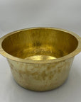 Hammered Brass Round Sink - Brasspure