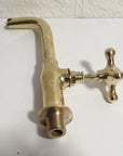 Handmade Brass Wall - Mount Faucet - Brasspure
