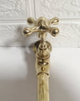 Handmade Brass Wall - Mount Faucet - Brasspure
