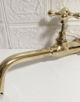 Handmade Brass Wall - Mount Faucet - Brasspure