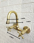 Short Reach Wall Mounted Kitchen Faucet - Brasspure