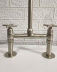 Solid Brass Bridge Faucet Nickel Matte Finish - Brasspure