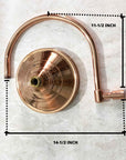 Solid Copper Dome Showerhead - Brasspure