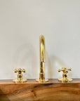 Three Holes Bathroom Faucet - Brasspure