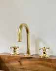 Three Holes Bathroom Faucet - Brasspure