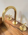 Three Holes Bathroom Faucet - Brasspure