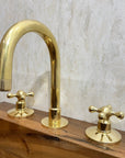 Three Holes Bathroom Faucet - Brasspure