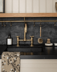Unlacquered Brass Ball Center Kitchen Faucet - Brasspure
