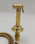 Unlacquered Brass Ball Center Kitchen Faucet - Brasspure