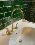 Unlacquered Brass Bathroom Sink faucet - Brasspure