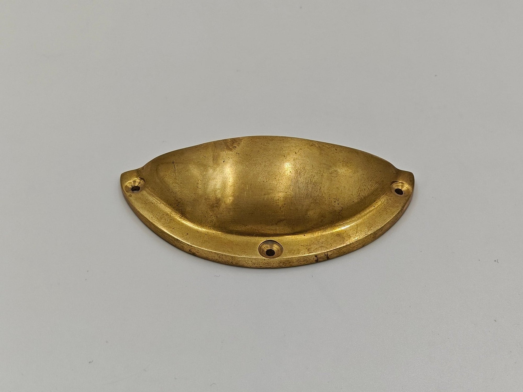 Unlacquered Brass Cup Pulls - Brasspure