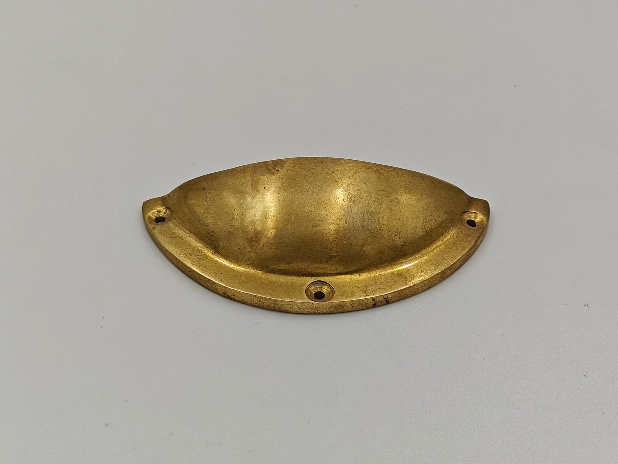 Unlacquered Brass Cup Pulls - Brasspure