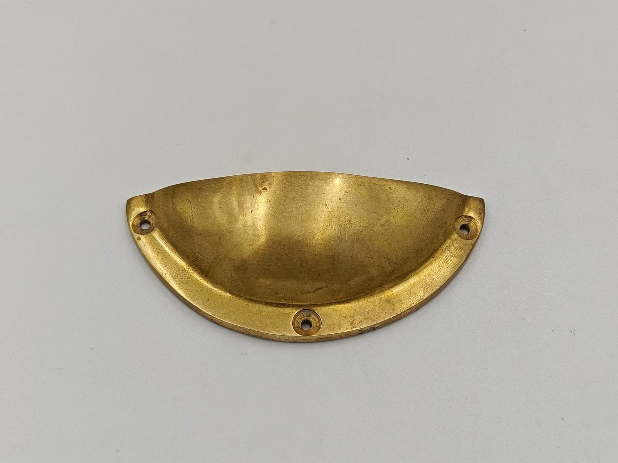 Unlacquered Brass Cup Pulls - Brasspure