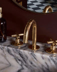 Unlacquered Brass Deck Mounted Faucet - Brasspure