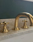 Unlacquered Brass Deck Mounted Sink Faucet - Brasspure
