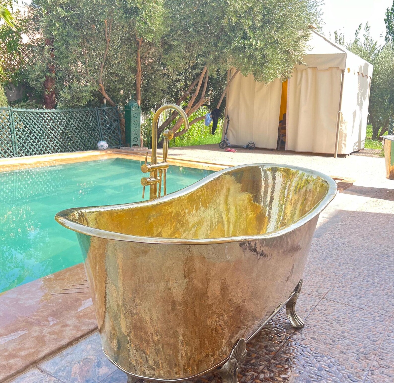 Unlacquered Brass Tub Filler