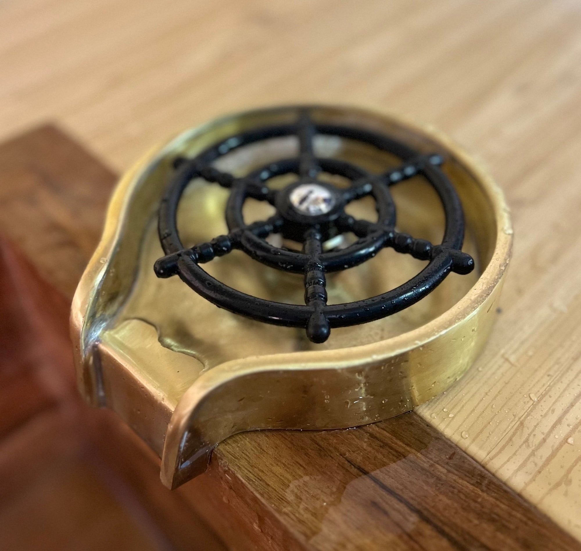 Unlacquered Brass Glass Rinser - Brasspure