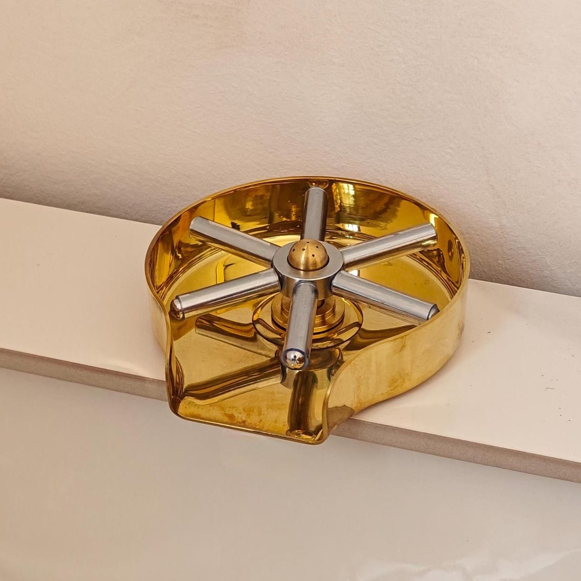 Unlacquered Brass Glass Rinser - Brasspure
