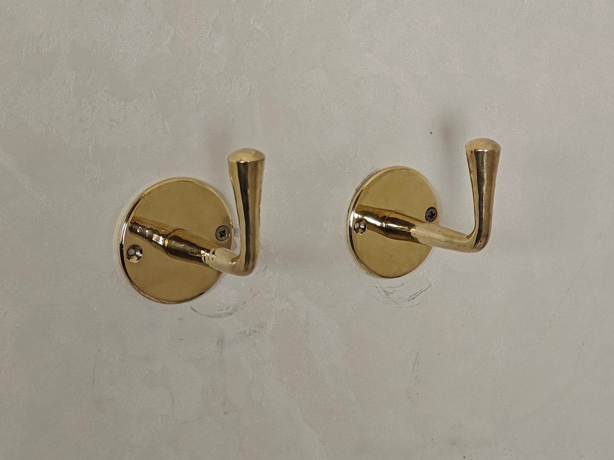 Unlacquered Brass Handmade Coat Rack - Brasspure