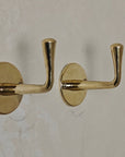 Unlacquered Brass Handmade Coat Rack - Brasspure