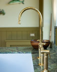 Unlacquered Brass Kitchen Faucet - Brasspure
