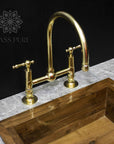 Unlacquered Brass Kitchen Faucet - Brasspure