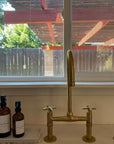 Unlacquered Brass Kitchen Faucet - Brasspure