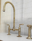 Unlacquered Brass Kitchen Faucet Lever Handles - Brasspure