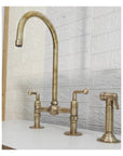 Unlacquered Brass Kitchen Faucet Lever Handles - Brasspure