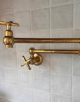 Unlacquered Brass Pot Filler - Brasspure