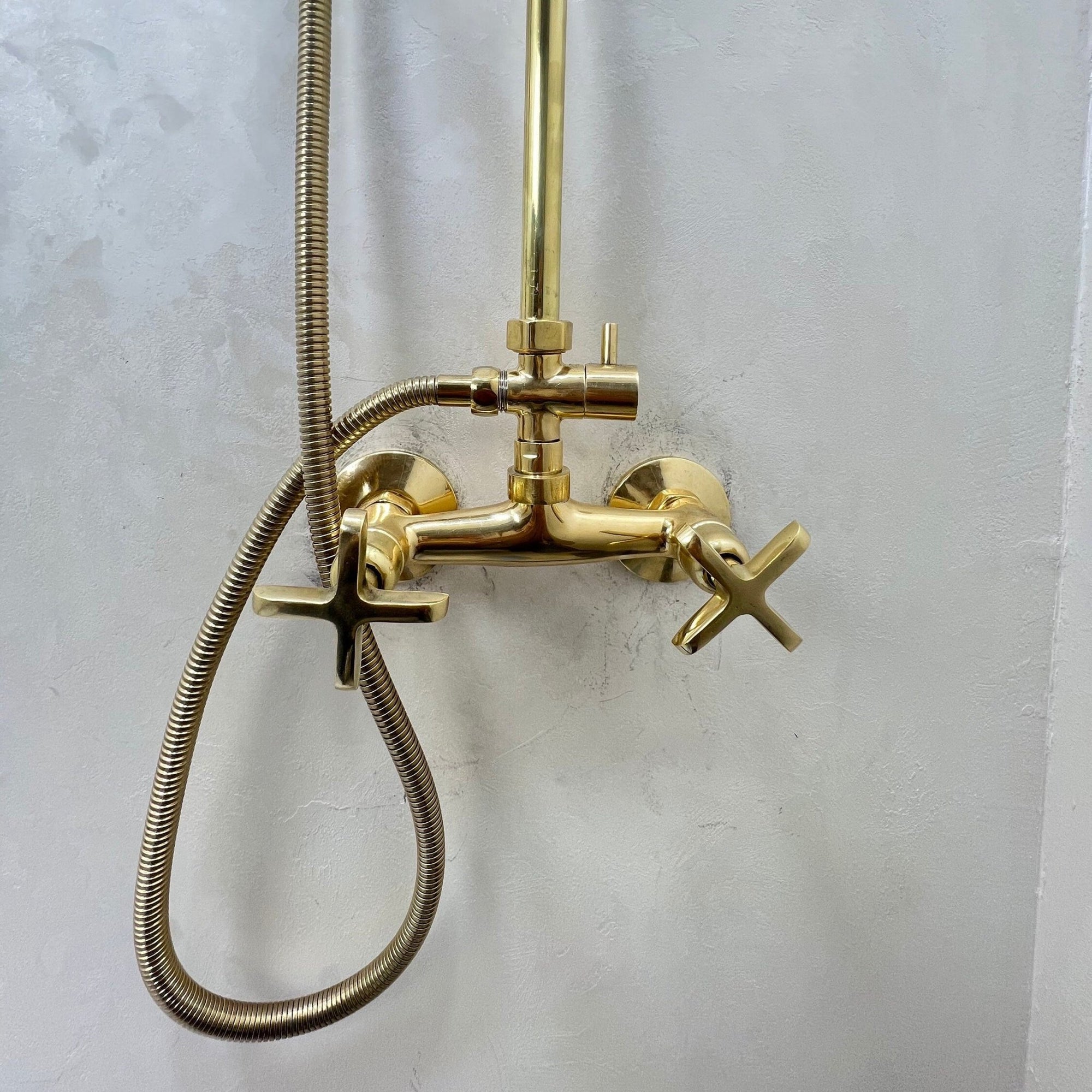 Unlacquered Brass Rain Shower - Brasspure