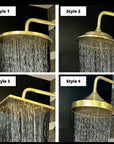 Unlacquered Brass Shower - Brasspure