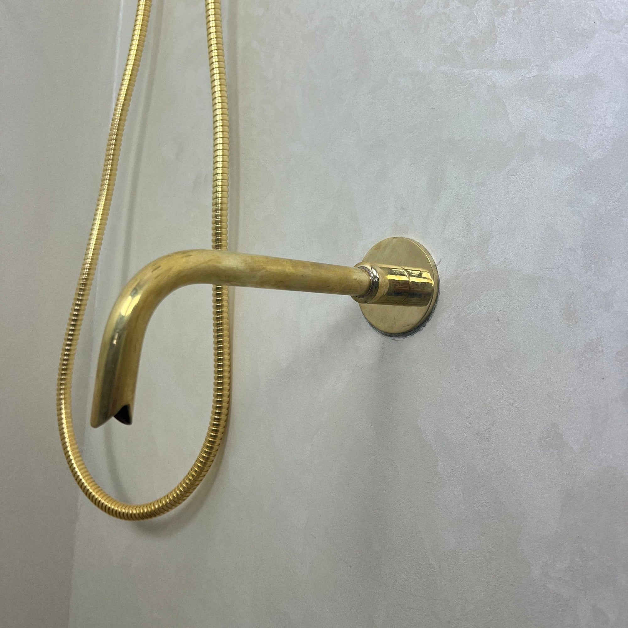 Unlacquered Brass Shower Set - Brasspure