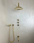 Unlacquered Brass Shower Set - Brasspure