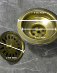 Unlacquered Brass Strainer Sink - Brasspure